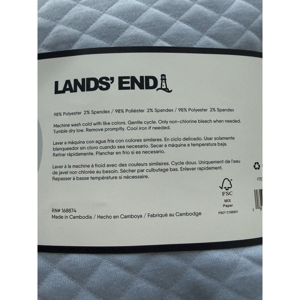 Lands End Women's Quilted Lounge Set Super SOFT Blue M With Tags - Picture 9 of 14